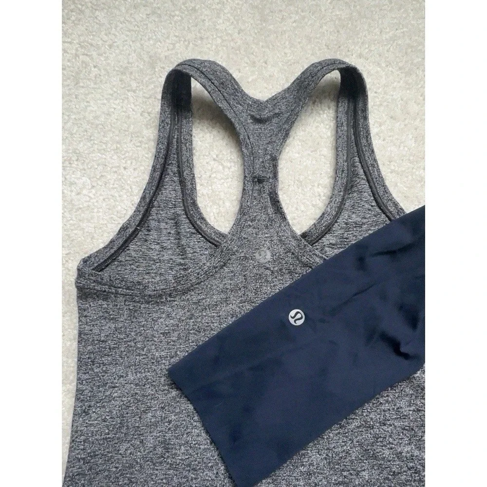 Lot of 2- Lululemon Fast And Free HR Crop 18